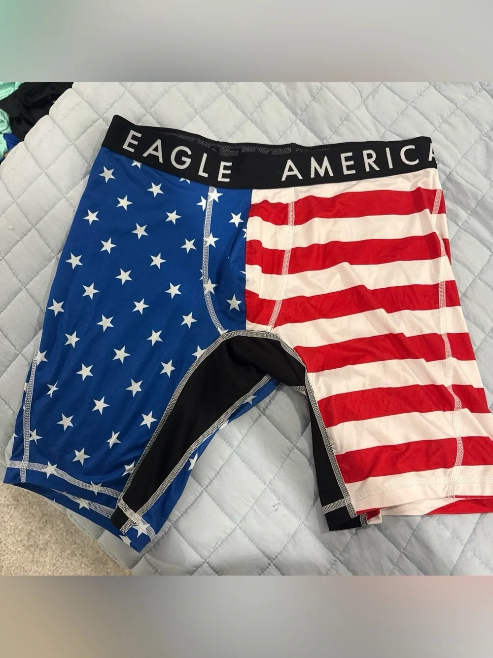 American Eagle Outfitters Men’s Boxer Briefs — Red, White & Blue Flag Print